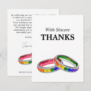 Tarjeta De Agradecimiento 🌈Gracias  LGBTQ+  Entrelazados en Orgullo