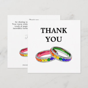 Tarjeta De Agradecimiento 🌈Gracias LGBTQ+  Entrelazados en Orgullo