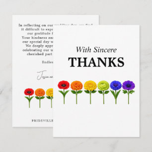Tarjeta De Agradecimiento 🌈Gracias LGBTQ+ Florecer Juntos