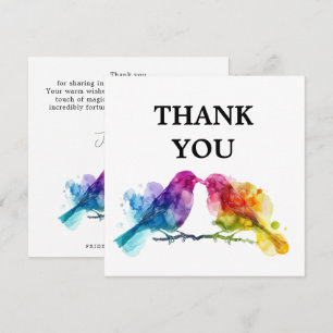 Tarjeta De Agradecimiento 🌈Gracias  LGBTQ+  Palomas del Arcoíris