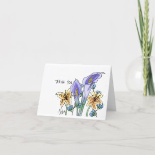 Tarjeta De Agradecimiento Gracias Lillies