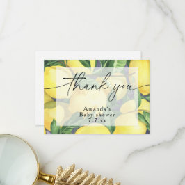 Tarjeta De Agradecimiento Gracias - Limón - Baby shower