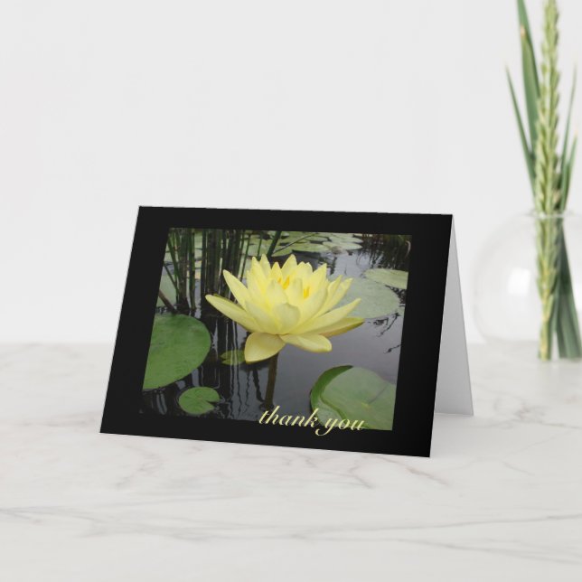 Tarjeta De Agradecimiento Gracias - lirio de agua hermoso (Anverso)