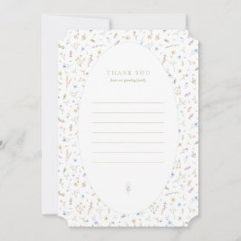 Tarjeta De Agradecimiento Gracias llano - libro de cuentos azul