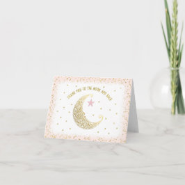 Tarjeta De Agradecimiento Gracias Luna y de Regreso Brilla Pequeña Estrella 
