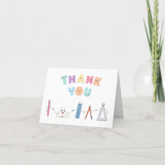 Tarjeta De Agradecimiento Gracias - Maestra de matemáticas