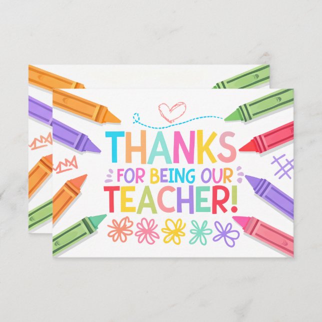 Tarjeta De Agradecimiento Gracias Maestro Card (Anverso / Reverso)