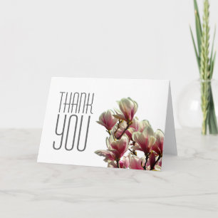 Tarjeta De Agradecimiento Gracias Magnolia Profesional Moderno Plain