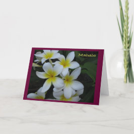 Tarjeta De Agradecimiento Gracias (Mahalo) cardar - la cascada blanca del