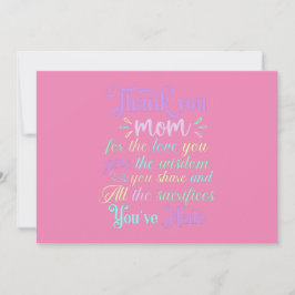 Tarjeta De Agradecimiento Gracias Mamá...