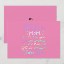 Tarjeta De Agradecimiento Gracias Mamá...