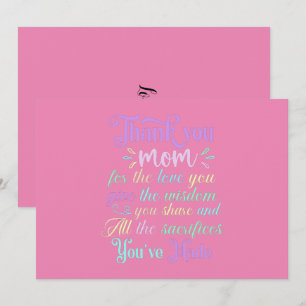 Tarjeta De Agradecimiento Gracias mamá...