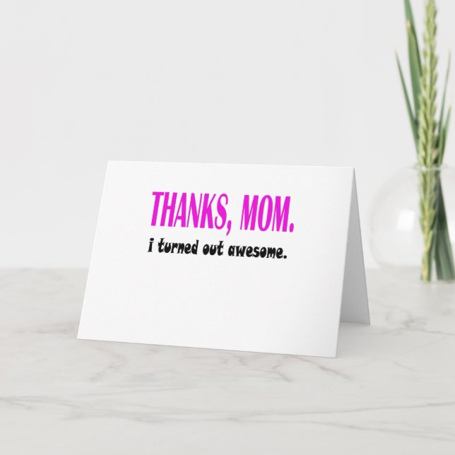 Tarjeta De Agradecimiento gracias mamá (Anverso)