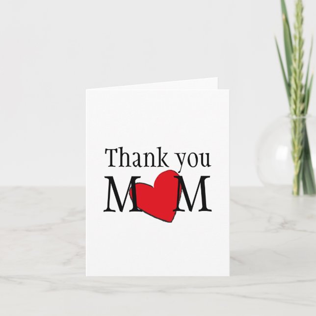 Tarjeta De Agradecimiento Gracias Mamá Personalizada (Anverso)