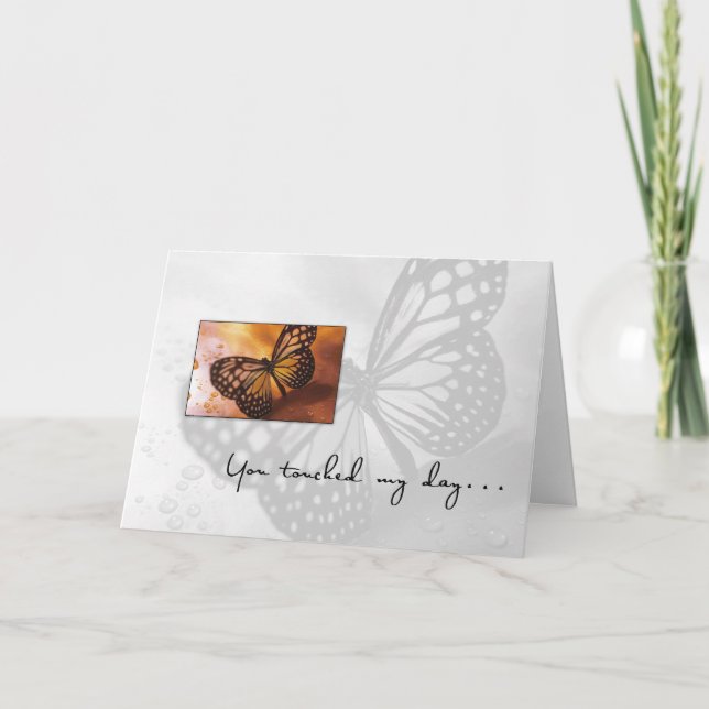 Tarjeta De Agradecimiento Gracias Mariposa (Anverso)