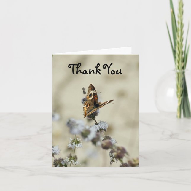 Tarjeta De Agradecimiento Gracias, Mariposa (Anverso)
