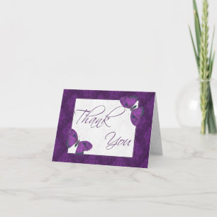 Tarjeta De Agradecimiento Gracias Mariposa Brocade Purple