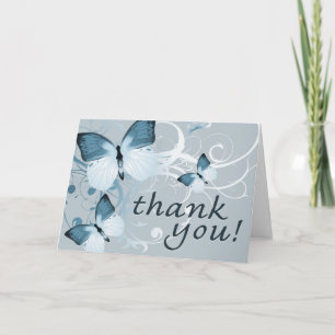 Tarjeta De Agradecimiento gracias : mariposas :