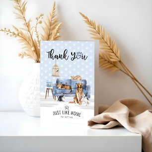 Tarjeta De Agradecimiento Gracias   Mascota del hogar Sitting Mascota Family
