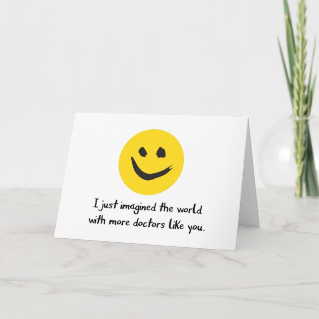 Tarjeta De Agradecimiento Gracias médica, Imaginando Más Médicas Como Tú Que (Anverso)