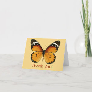 Tarjeta De Agradecimiento ¡Gracias! Mensaje Personalizado Mariposa Monarca
