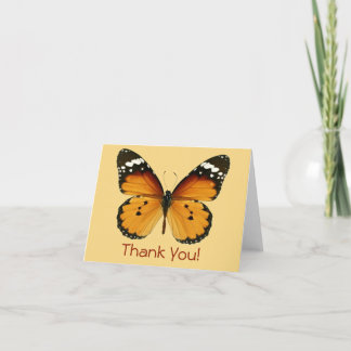 Tarjeta De Agradecimiento Gracias! Mensaje Personalizar de mariposa monarca
