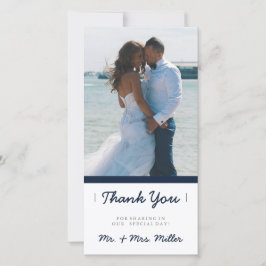 Tarjeta De Agradecimiento Gracias minimalista | BODAS