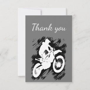 Tarjeta De Agradecimiento Gracias Motocross Motocross ciclismo de Carreras e