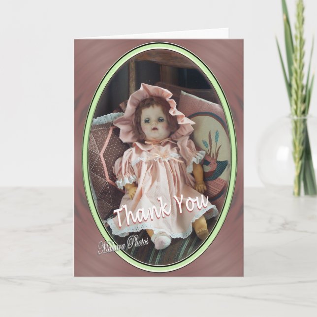 Tarjeta De Agradecimiento Gracias muñeca (Anverso)