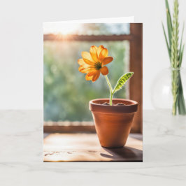 Tarjeta De Agradecimiento Gracias Naranja Daisy