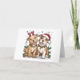 Tarjeta De Agradecimiento Gracias Navidades Pit Bulldoges