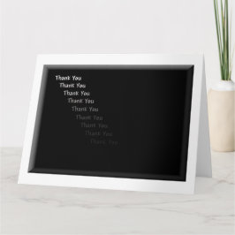 Tarjeta De Agradecimiento Gracias Negro y Blanco