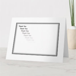 Tarjeta De Agradecimiento Gracias Negro y Blanco