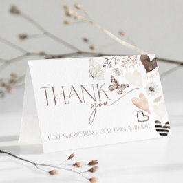 Tarjeta De Agradecimiento Gracias Neutral de San Valentín para Baby Shower c