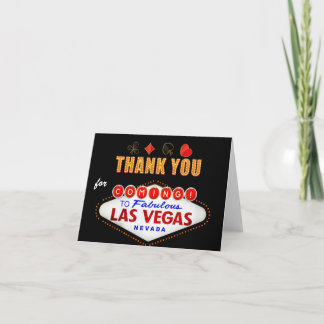 Tarjeta De Agradecimiento Gracias - noche fabulosa del casino del Rótulo de