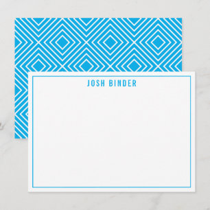 Tarjeta De Agradecimiento GRACIAS NOTE moderno nombre mínimo aqua azul