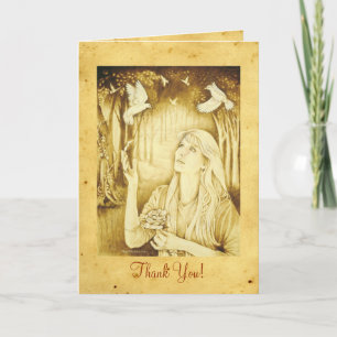 Tarjeta De Agradecimiento Gracias observar - a la diosa del Celtic de Etain