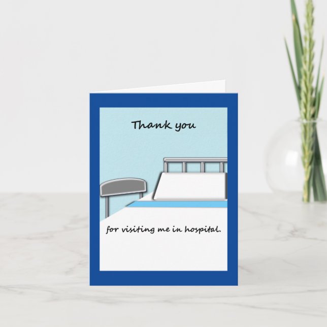 Tarjeta De Agradecimiento Gracias observar por visita del hospital (Anverso)