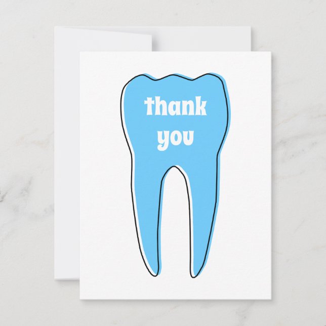 Tarjeta De Agradecimiento GRACIAS oddrex tooth (Anverso)