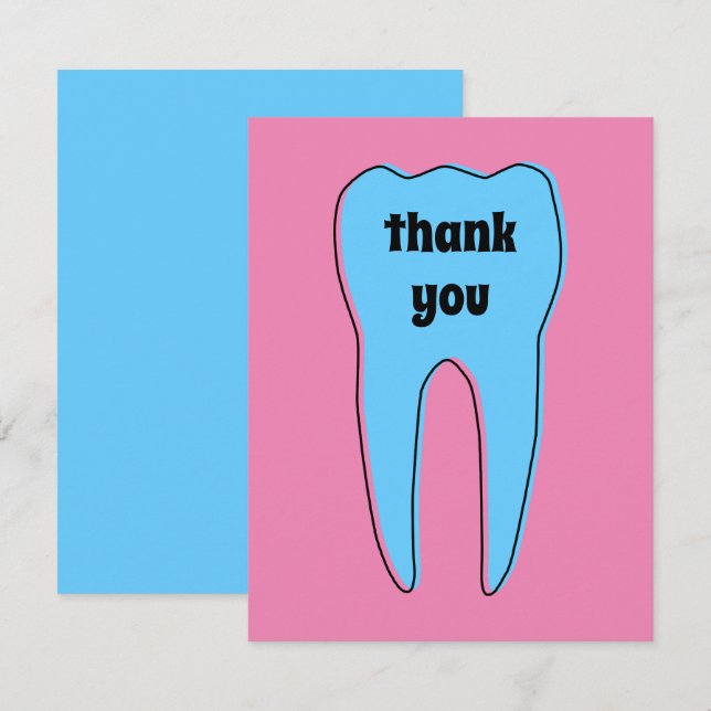 Tarjeta De Agradecimiento GRACIAS oddrex tooth (Anverso / Reverso)