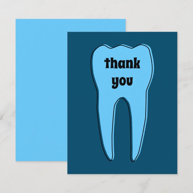 Tarjeta De Agradecimiento GRACIAS oddrex tooth (Anverso / Reverso)