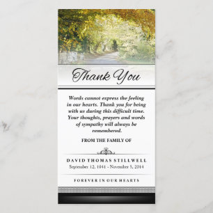 Tarjeta De Agradecimiento Gracias Oro Árboles otoñales Palabras que no puede