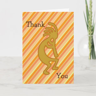 Tarjeta De Agradecimiento Gracias oro Kokopelli del profesor de música con