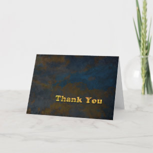 Tarjeta De Agradecimiento Gracias - Oro Masculino