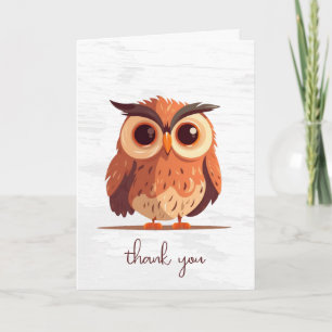 Tarjeta De Agradecimiento Gracias Owl