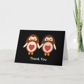 Tarjeta De Agradecimiento Gracias Owl Love