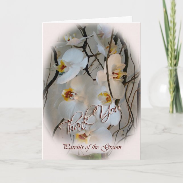 Tarjeta De Agradecimiento Gracias padres del novio (Anverso)