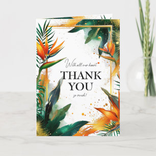 Tarjeta De Agradecimiento Gracias pájaros verticales de Paraíso