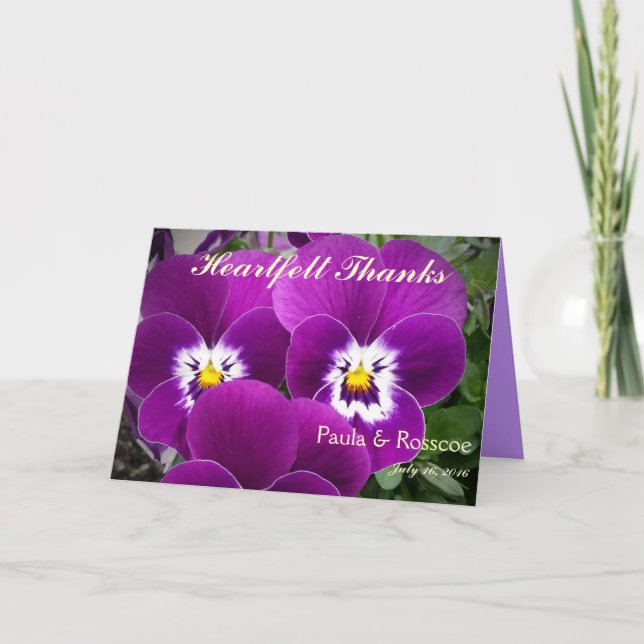 Tarjeta De Agradecimiento Gracias Pansy (Anverso)