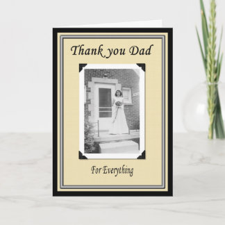 Tarjeta De Agradecimiento Gracias Papá después de la boda
